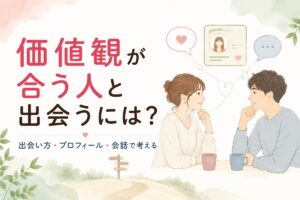 婚活で価値観が合う人と出会うには？出会い方・プロフィール・会話で意識したいこと