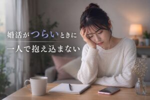 婚活がつらいときの婚活相談。一人で抱え込まないために考えたいこと