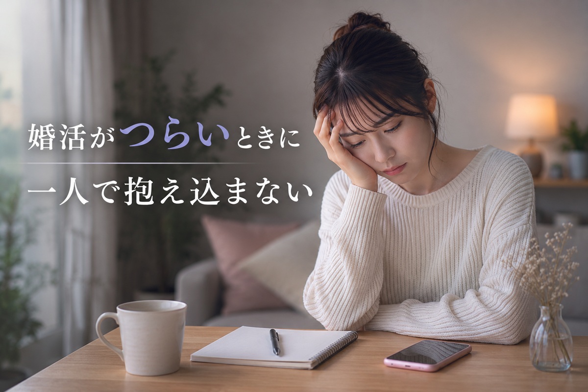 婚活がつらいときの婚活相談。一人で抱え込まないために考えたいこと